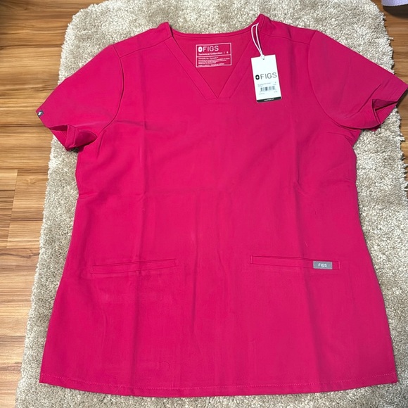 Figs Tops - Figs Ultra Rose three pocket casma scrub top. New with tags.